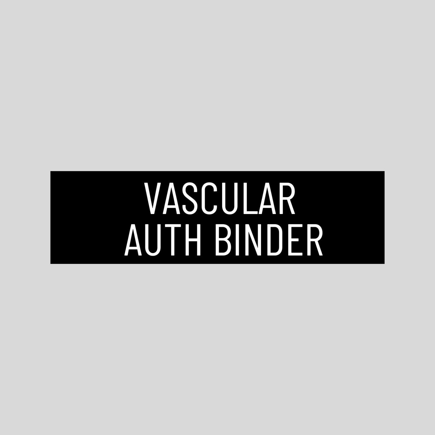 Vascular Authorization Binder